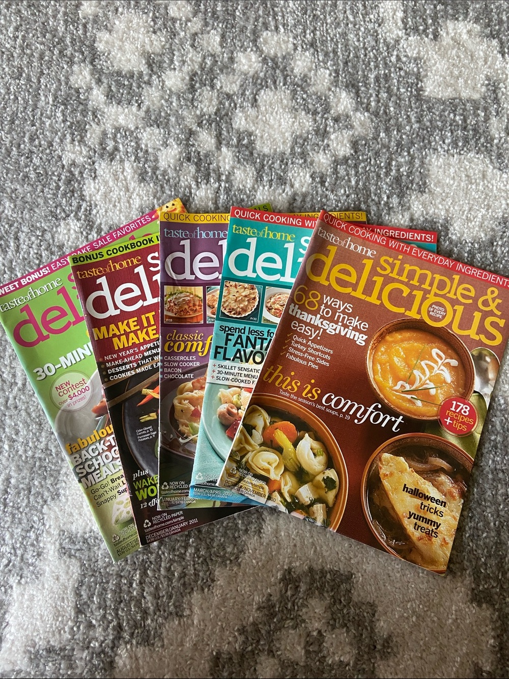 Taste of Home Simple & Delicious Magazines - Bundle of 6 (2010-2011)